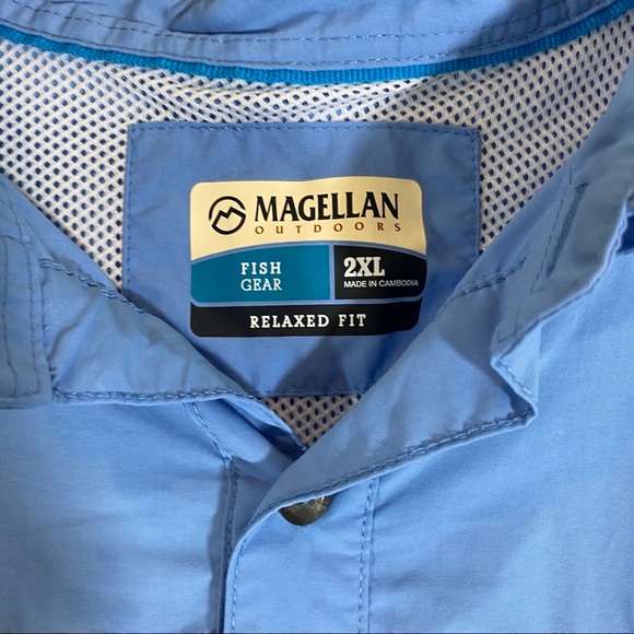 Magellan Men Shirt 2XL Fishing Gear Relaxed button Down Shirt ventilated… - Picture 2 of 6